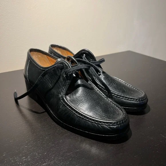 Varese Black Leather Lace-Up Shoes – Made in Italy – Women’s - Picture 1 of 6